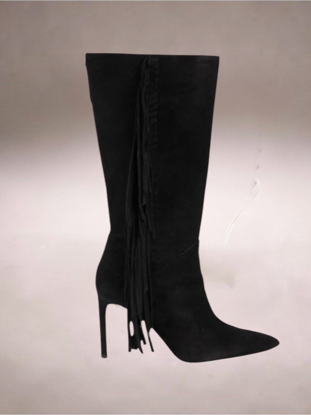 SAM EDELMAN Fayette Fringed Suede Mid-Calf Boots Size 7